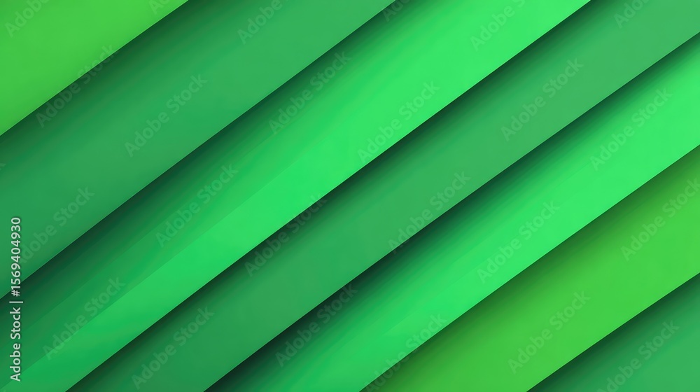 Poster abstract green background with diagonal layers emphasizing texture and depth for modern design appli