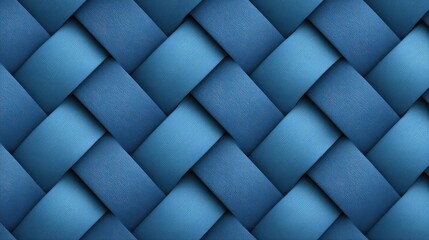 Blue Woven Textile Pattern Featuring Intricate Interlacing Techniques Creating a Modern and Stylish Background for Various Creative Applications