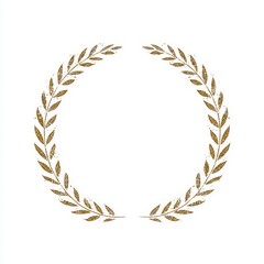 gold laurel wreath on a white background vector art illustration. a gold laurel wreath on a white background. a close up picture of a flower arrangeme