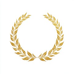 gold laurel wreath on a white background.. a gold laurel wreath on a white background. a colorful kite with a flower pattern on it