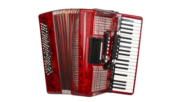 Accordion unique isolated on transparent background.