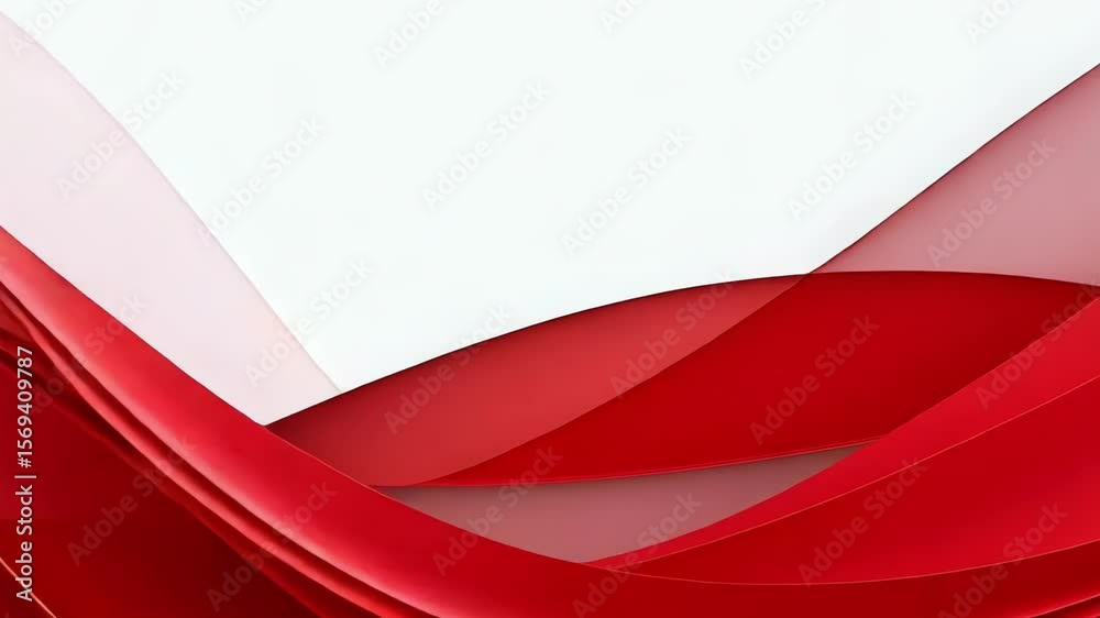 Poster a red abstract wave background with smooth curves creating a dynamic and modern design element