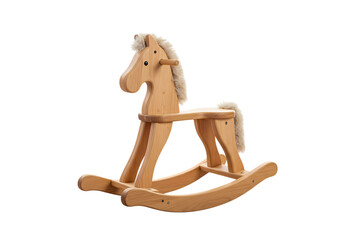 Wooden Rocking Horse Toy isolated on transparent background