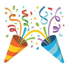 Colorful Party Confetti Popper Illustration