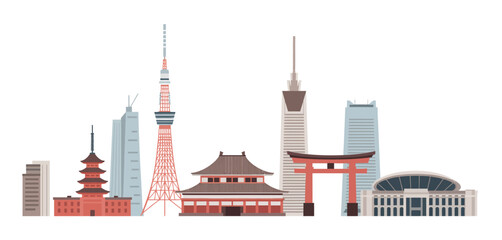 Iconic Landmarks of Japan Skyline
