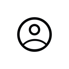 user profile icon vector. Avatar or person icon. Neutral gender silhouette. Black outline user icon. 