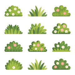 Collection of Cartoon Garden Plants