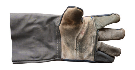 construct work gloves isolated on transparent background, PNG format