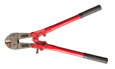 Bolt wire cutter isolated on transparent background, PNG file
