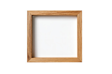 Square light-brown wooden picture frame