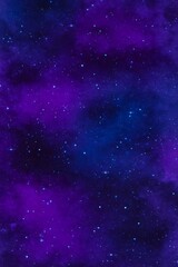 Fototapeta premium A vibrant cosmic scene with scattered stars and nebulae.