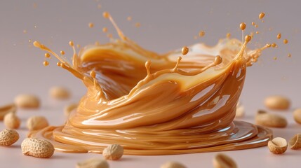 Peanut butter explosion: a captivating swirl of creamy indulgence and nuts