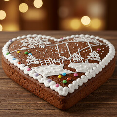 HeartShaped Gingerbread Cake Festive Holiday Baking