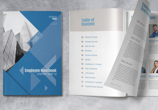 HR Employee Handbook Template Brochure