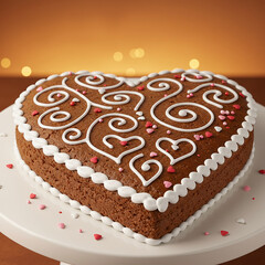 HeartShaped Gingerbread Cake Delicious Valentines Day Dessert Recipe