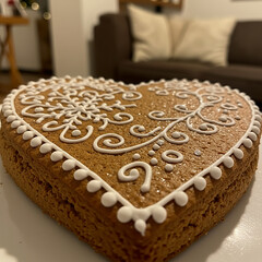 HeartShaped Gingerbread Cake Perfect for Valentines Day or Anniversaries