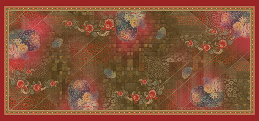 flower dupatta design digital new style