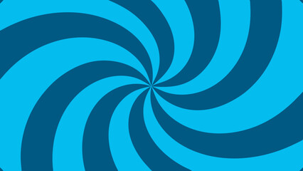 Abstract blue swirl pattern with radial lines and curved stripes