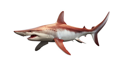 Sandtiger shark presents a stunning detailed design on a transparent background, perfect for educational projects or presentations.