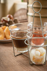 Breakfast set, tea, traditional coffee in the morning, Thailand