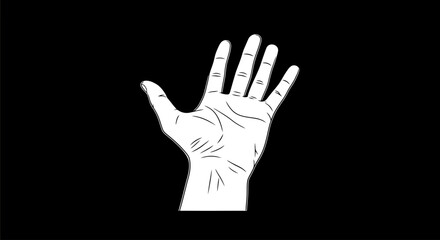Fototapeta premium Isolated Hand Illustration: Gesture and Anatomy