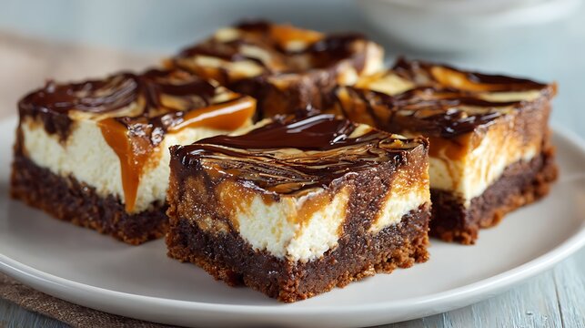 Molten brownie with chocolate and caramel swirl / キャラメルとチョコのとろけるブラウニー