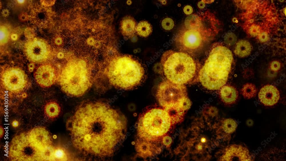 Canvas Prints loop glow orange spark bomb particles fire animation on black abstract background. 4k 3d animation o
