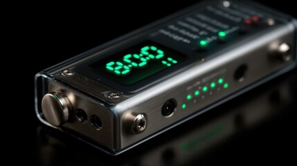 Innovative audio interface design for musicians studio environment product photography close-up technology showcase