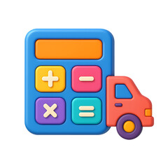Delivery cost calculator icon isolated on transparent background