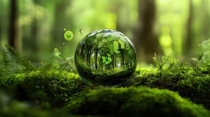 Eco-Sphere: A Crystal Ball Reflecting Nature's Serenity