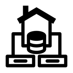 Data Mart Black Icon