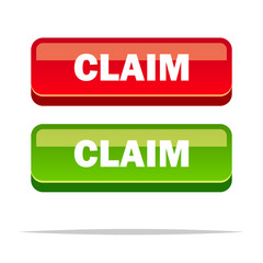 Claim button vector isolated illustration