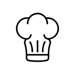Chef Hat Icon – Outline Symbol of Cooking and Culinary Profession