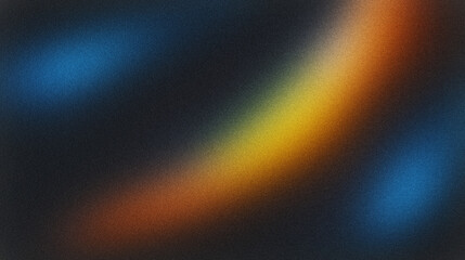 Arte, ilustração fundo gradiente desfocado com textura. Papel de parede, pano de fundo para vídeos, arte para banner, cartaz, cartão, apresentações. Tons amarelo preto azul