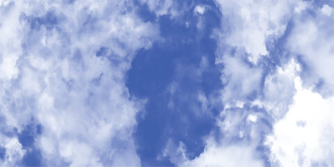 Artistic watercolor sky illustration featuring soft clouds and blue background for design and decoration