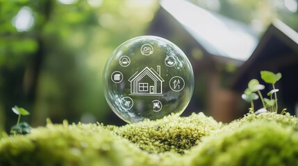 Eco-Friendly Smart Home in a Crystal Bubble
