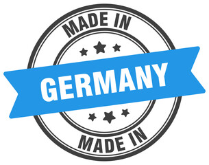 Made in Germany round sign. Made in Germany stamp.