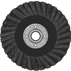 Vector illustration of cutting wheel for angle grinder in detailed design