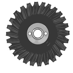  Cutting wheel for angle grinder in detailed illustration style 