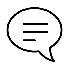 Speech Bubble Chat Line Icon