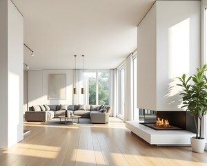 Contemporary Living Room Layout Featuring Sofa