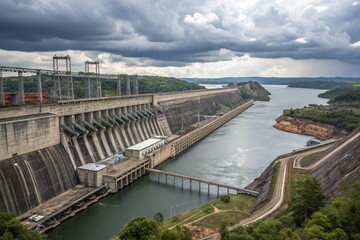 Majestic View of One of the Worlds Largest Hydroelectric Dams