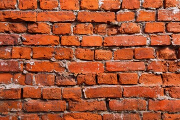 Fototapeta premium texture of an old brick wall. a brick wall with a lot of cracks. a brick wall with a brick clock on it