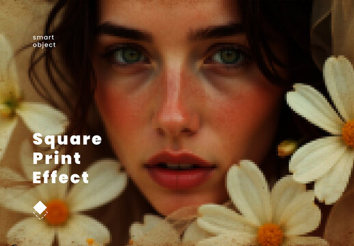 Square Print Pixelated Photo Effect