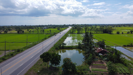 view of the road in the countryside