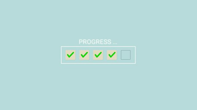 Checklist and task progress tracking concept. A hand placing the final checkmark on wooden blocks in a progress bar, task completion, productivity, goal setting, check com Project pleted tasks