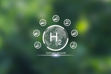 Clean hydrogen energy concept and H2 for Sustainable Environment. eco-friendly industry