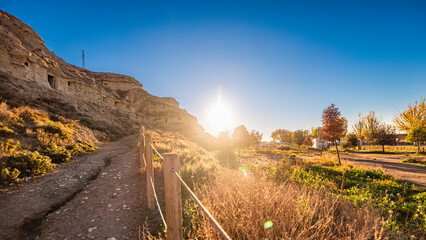 sunrise spain cave houses in navarre