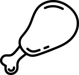 Vector illustration of a Chicken leg. Chicken Leg Vector Illustration for Food Lovers. A fried chicken leg, isolated on white background, presents a tempting and savory culinary delight