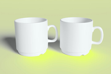 two white cups